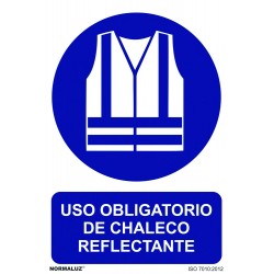 SEÑAL 210X300MM PVC USO OBLIGATORIO CHALECO REFLECTA RD20043