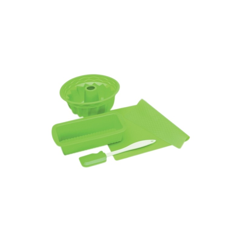 MOLDE SILICONA P/HORNO SET 4PZ(DOS MOLDES+TAPETE Y ESPATULA) MOLDE SILICONA P/HORNO SET 4PZ(DOS MOLDES+TAPETE Y ESPATULA)