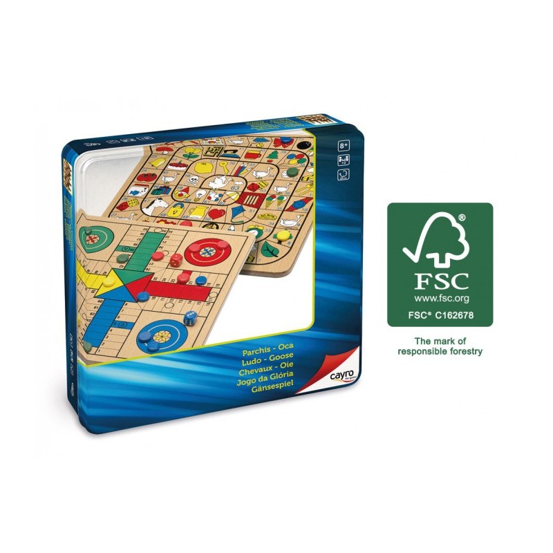 PARCHIS - OCA MADERA CAJA DE METAL CAYRO PARCHIS - OCA MADERA CAJA DE METAL CAYRO