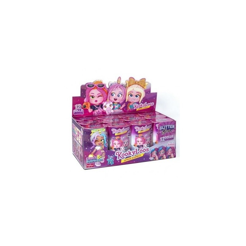 DISPLAY 12 KOOKYLOOS GLITTER GLAM MAGICBOX DISPLAY 12 KOOKYLOOS GLITTER GLAM MAGICBOX