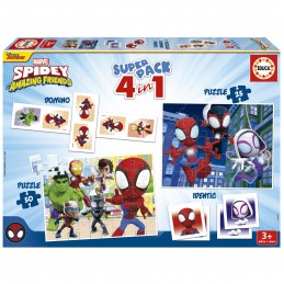 SUPERPACK 4 IN 1 SPIDEY AND FRIENDS EDUCA BORRAS