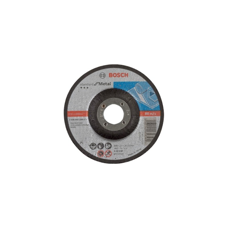 DISCO CORTE METAL 115X2,5X22,23MM STANDARD BOSCH BOSCH ACCES DISCO CORTE METAL 115X2,5X22,23MM STANDARD BOSCH BOSCH ACCES