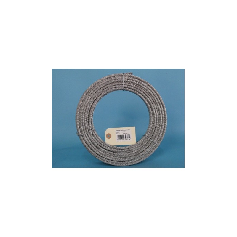 CABLE ACERO GALVANIZADO ROLLO 100 M Ø 6 (6 X 19) +1 ALMA TEX CABLE ACERO GALVANIZADO ROLLO 100 M Ø 6 (6 X 19) +1 ALMA TEX