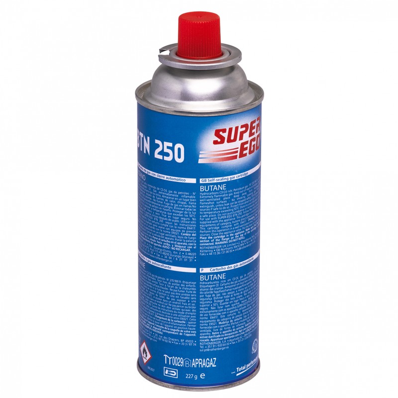 CARTUCHO GAS CON VALVULA 250 ML BTN250/227GR SUPER- EGO CARTUCHO GAS CON VALVULA 250 ML BTN250/227GR SUPER- EGO