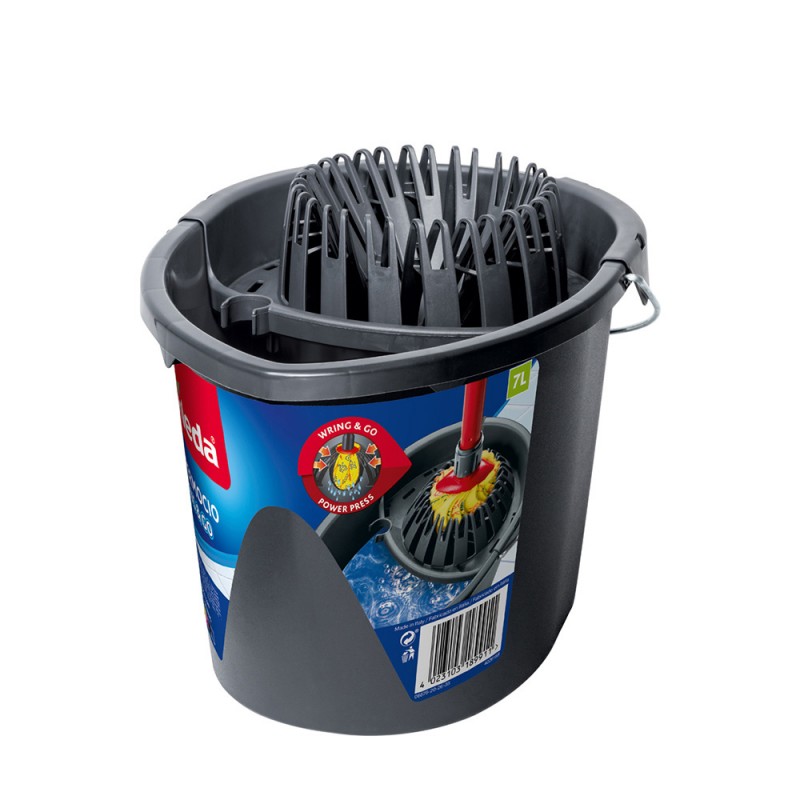 CUBO CON ESCURRIDOR 7 L WRING & GO GRIS VILEDA CUBO CON ESCURRIDOR 7 L WRING & GO GRIS VILEDA