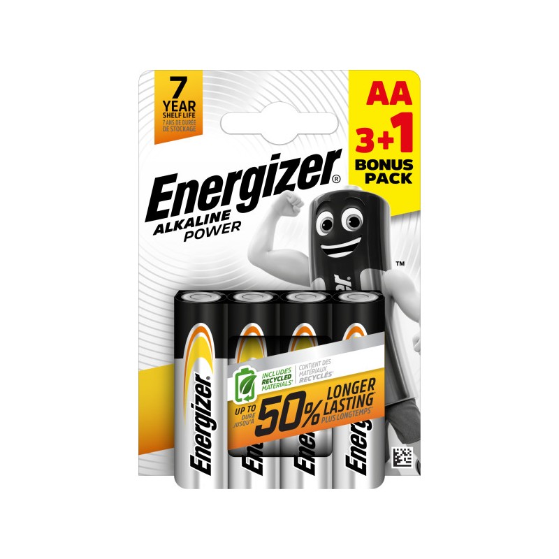 PILA ALCALINA POWER LR6 AA PACK 4 +3+1 ENERGIZER PILA ALCALINA POWER LR6 AA PACK 4 +3+1 ENERGIZER