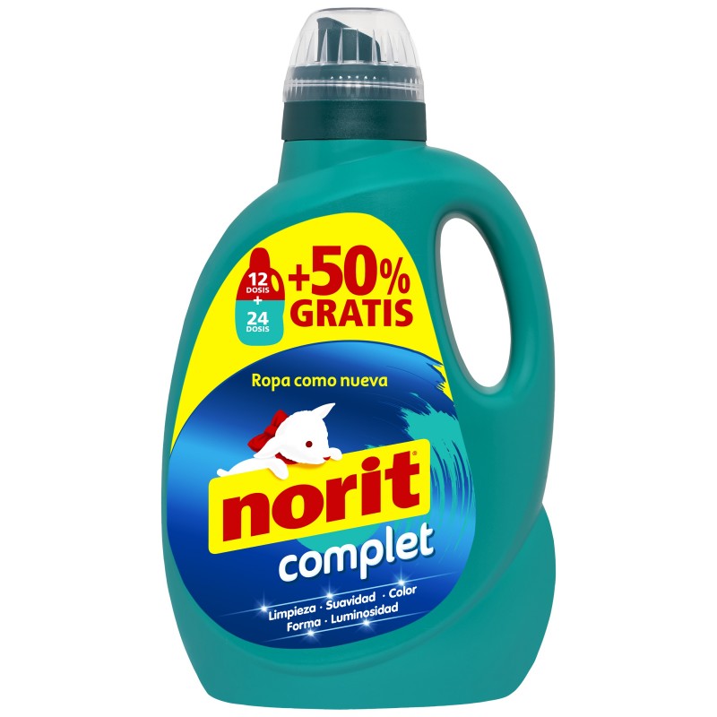 DETERGENTE COMPLET 24 +12 LAVADOS NORIT DETERGENTE COMPLET 24 +12 LAVADOS NORIT