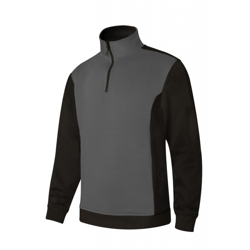 SUDADERA MEDIA CREMALLERA 260 GR GRIS / NEGRO TALLA XL VELILLA SUDADERA MEDIA CREMALLERA 260 GR GRIS / NEGRO TALLA XL VELILLA