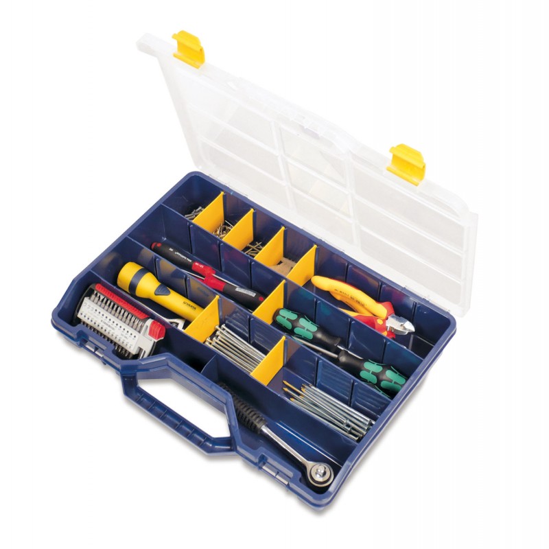 CLASIFICADOR MALETIN PLASTICO N.47-26 AZUL 21 COMPARTIMIENTOS 460 X 350 X 81 MM CLASIFICADOR MALETIN PLASTICO N.47-26 AZUL 21 COMPARTIMIENTOS 460 X 350 X 81 MM