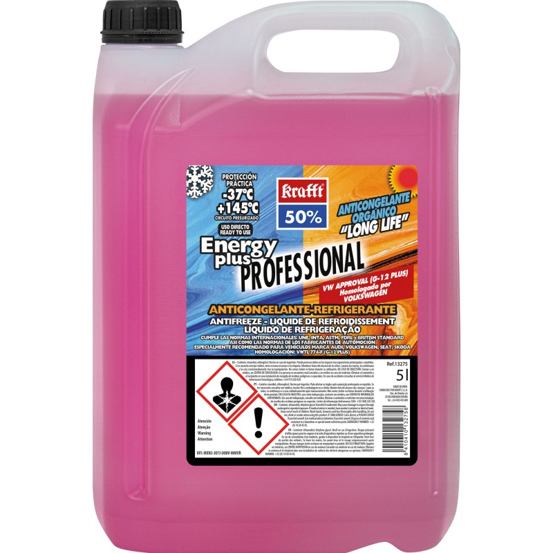 ANTICONGELANTE REFRIGERANTE ENERGY PLUS CC 50% 5 LITROS KRAFFT ANTICONGELANTE REFRIGERANTE ENERGY PLUS CC 50% 5 LITROS KRAFFT