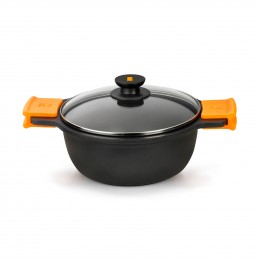CAZUELA ALTA ALUMINIO FUNDIDO CON TAPA EFFICIENT 32 CM INDUCCION BRA