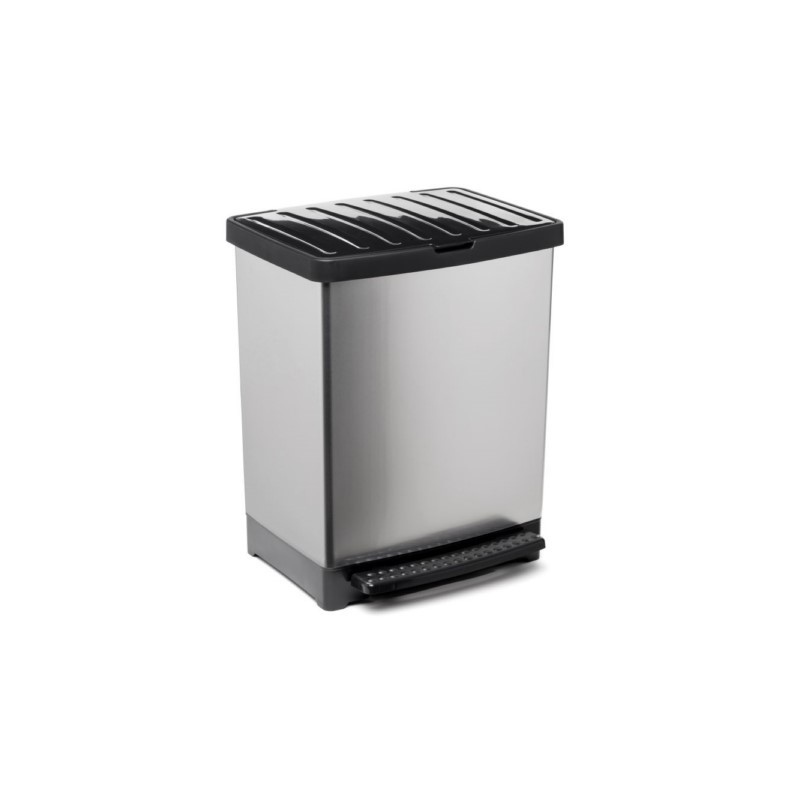 CUBO BASURA CON PEDAL PLASTICO METALIZADO 25 LT TATAY CUBO BASURA CON PEDAL PLASTICO METALIZADO 25 LT TATAY