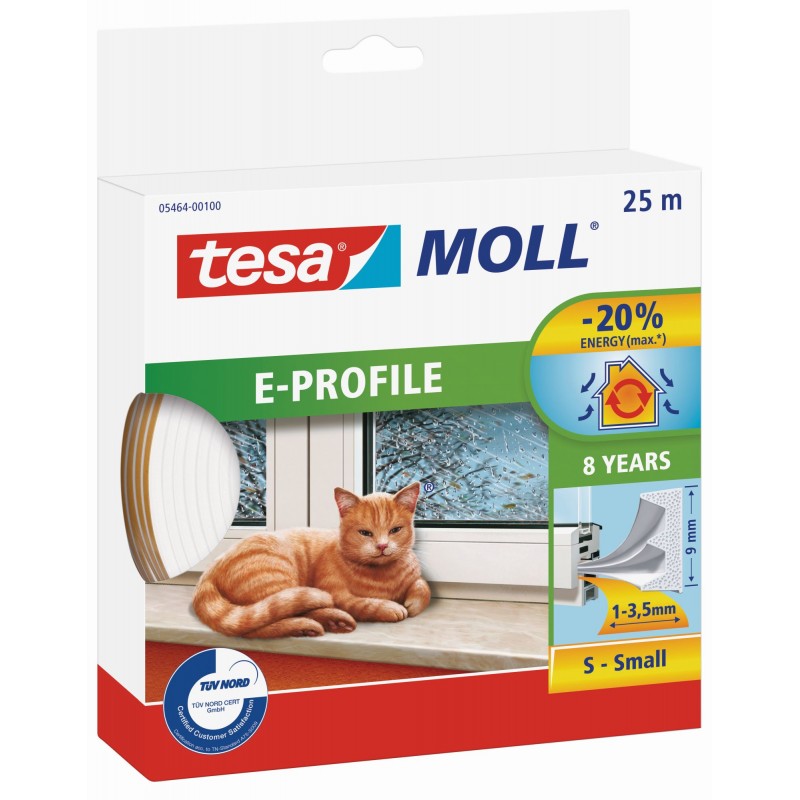 BURLETE CAUCHO PERFIL E BLANCO 25 M X 9 MM TESAMOLL TESA MOLL BURLETE CAUCHO PERFIL E BLANCO 25 M X 9 MM TESAMOLL TESA MOLL