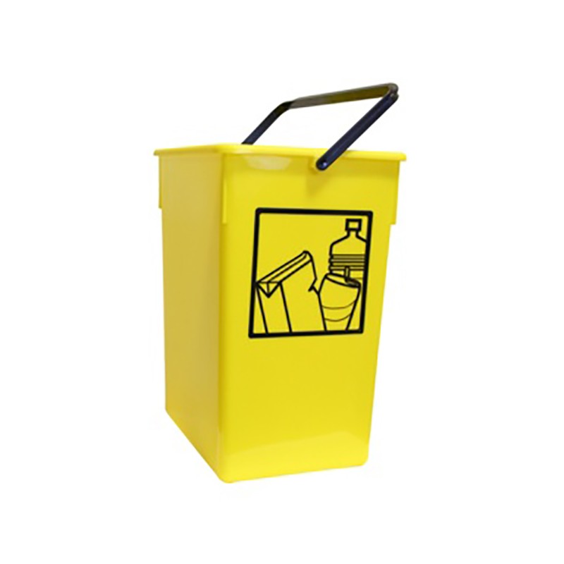 CUBETA RECICLAR 20 X 28 X 34 CM CON ASA 15 L AMARILLO FERVIK CUBETA RECICLAR 20 X 28 X 34 CM CON ASA 15 L AMARILLO FERVIK