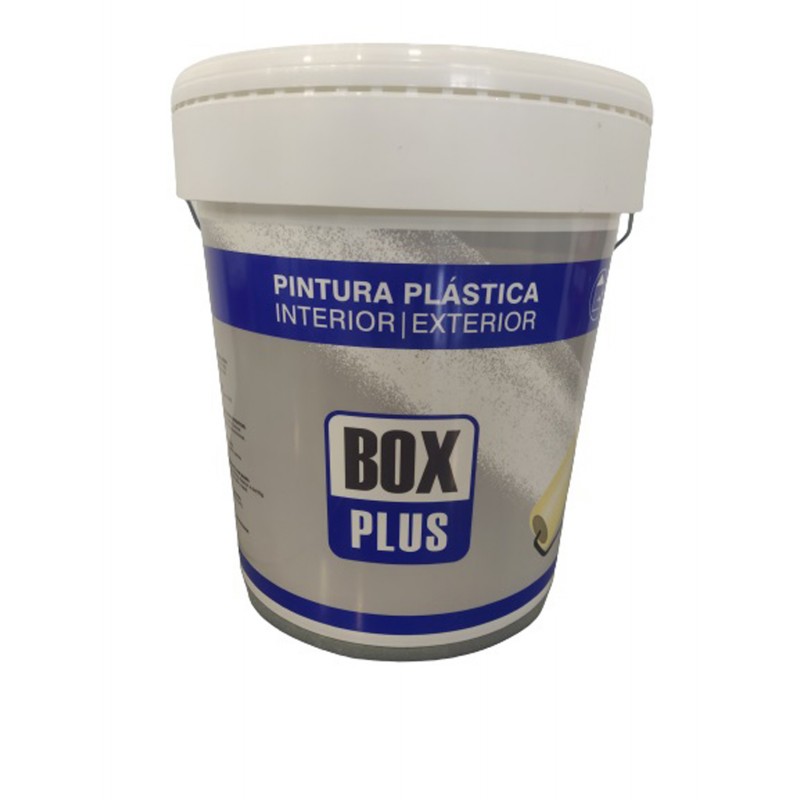 PINTURA PLASTICA EXTERIOR INTERIOR MATE 25 KG BLANCO BOX PLUS PINTURA PLASTICA EXTERIOR INTERIOR MATE 25 KG BLANCO BOX PLUS