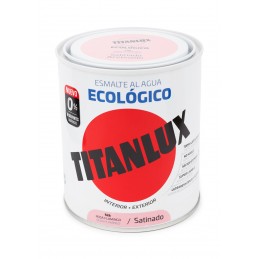 ESMALTE AL AGUA ECOLOGICO MATE 750 ML ROSA FLAMINGO TITANLUX
