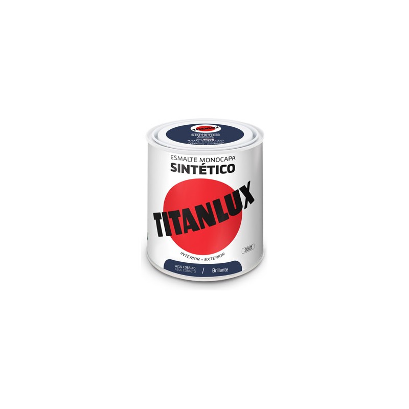 ESMALTE SINTETICO BRILLO 0542 250 ML AZUL COBALTO TITANLUX ESMALTE SINTETICO BRILLO 0542 250 ML AZUL COBALTO TITANLUX