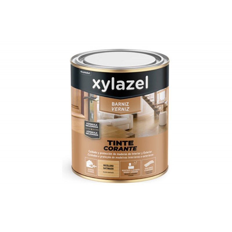 BARNIZ SINTETICO TINTE BRILLANTE 750 ML ROBLE XYLAZEL BARNIZ SINTETICO TINTE BRILLANTE 750 ML ROBLE XYLAZEL