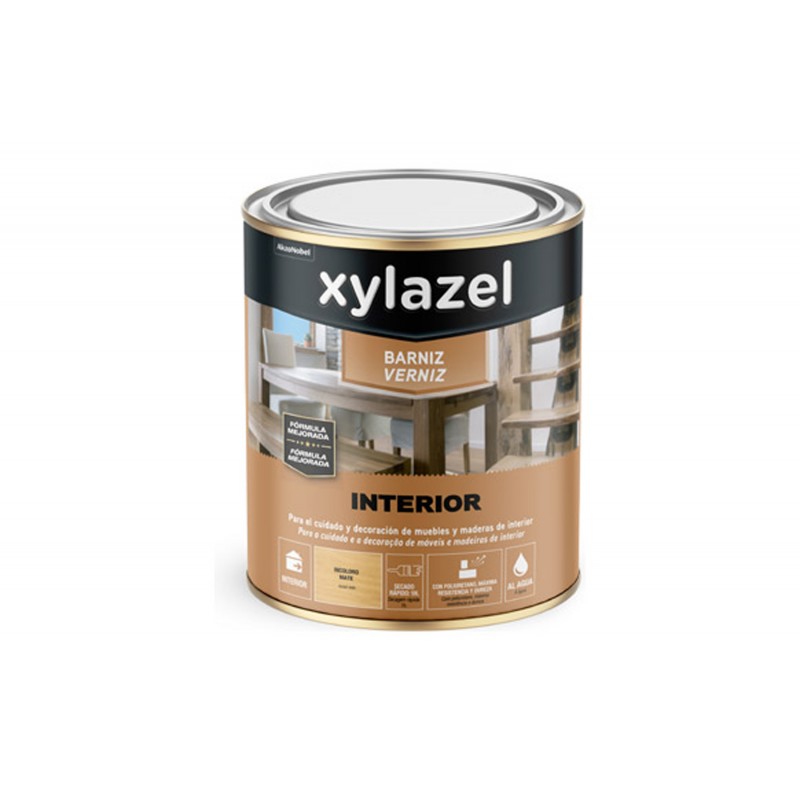 BARNIZ INTERIOR AL AGUA SATINADO 250 ML TECA XYLAZEL BARNIZ INTERIOR AL AGUA SATINADO 250 ML TECA XYLAZEL