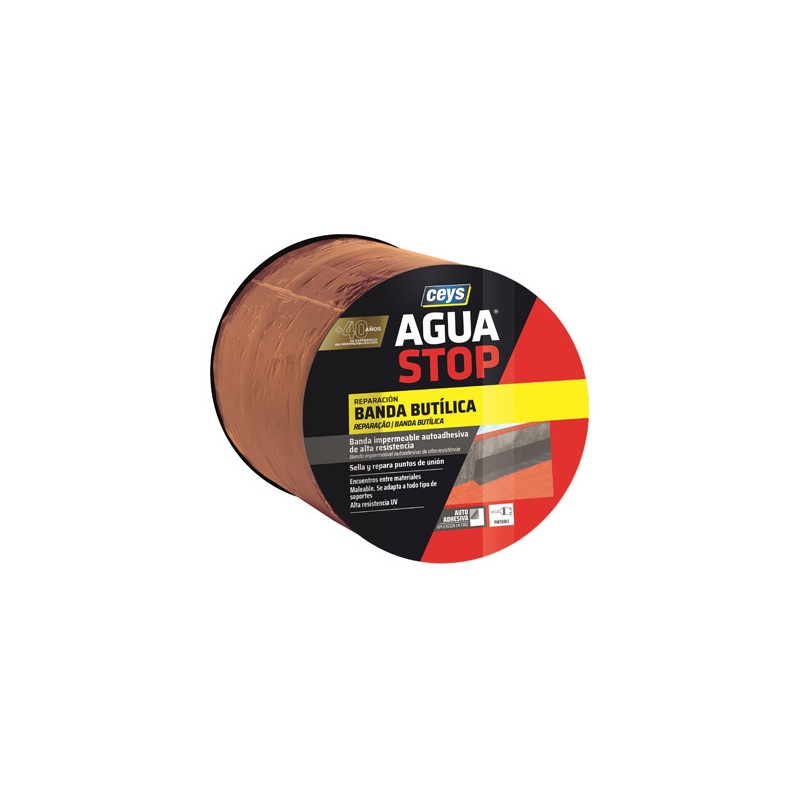 BANDA BUTILICA IMPERMEABLE AGUASTOP 10 M X 15 CM TEJA CEYS BANDA BUTILICA IMPERMEABLE AGUASTOP 10 M X 15 CM TEJA CEYS