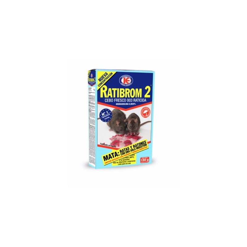RATICIDA CEBO FRESCO RATIBROM-2 150 GR RATIBROM-2 RATICIDA CEBO FRESCO RATIBROM-2 150 GR RATIBROM-2