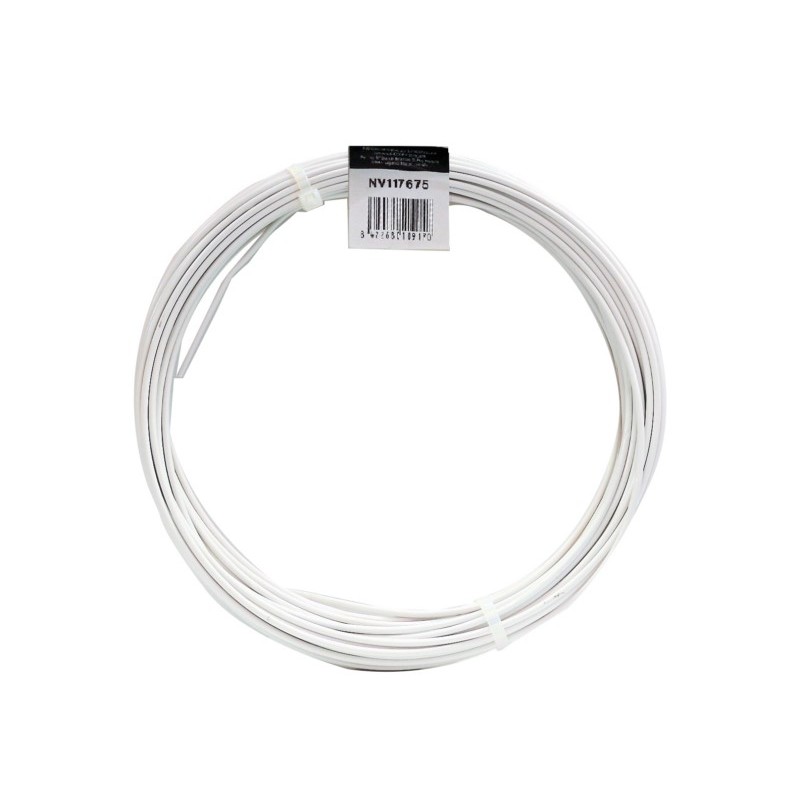 ALAMBRE ACERO PLASTIFICADO BLANCO 50 M Ø 1,6/2,8 MM NIVEL ALAMBRE ACERO PLASTIFICADO BLANCO 50 M Ø 1,6/2,8 MM NIVEL